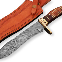 Handmade Damascus Bowie Knife