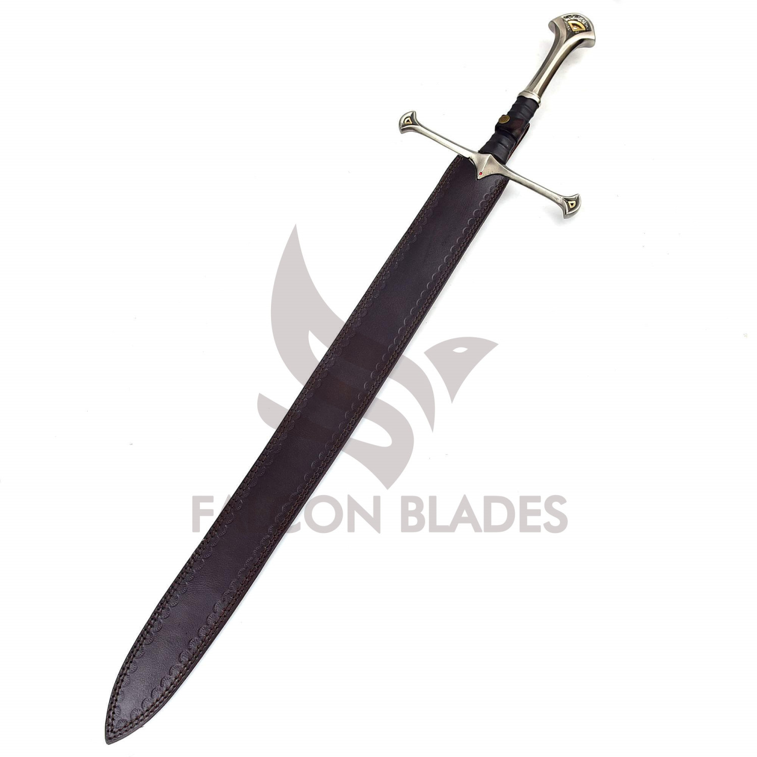 damascus lord of the rings sword, double edged, sword, hunting ...